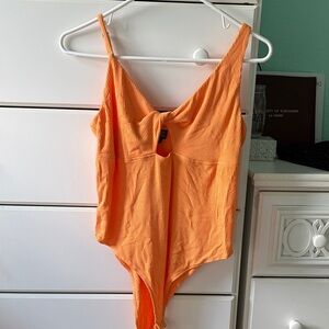 Wild Fable Bright Orange Bodysuit